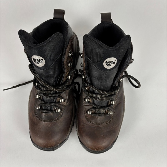 Hi-Tec Brown and Black Leather Rugged Outdoor Boots, Work/Hike with Durable Sole - Picture 3 of 10